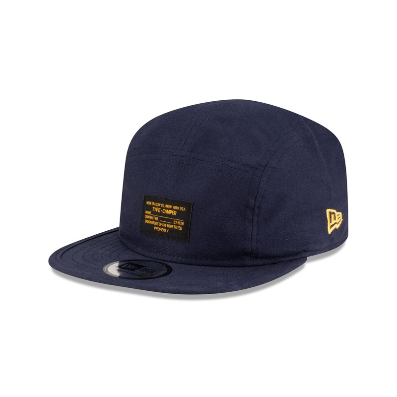 New Era Cap Navy Label Camper Strapback Hat One Size
