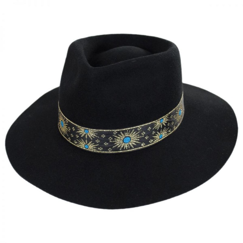 Phoenix Wool Fedora Hat BLACK S
