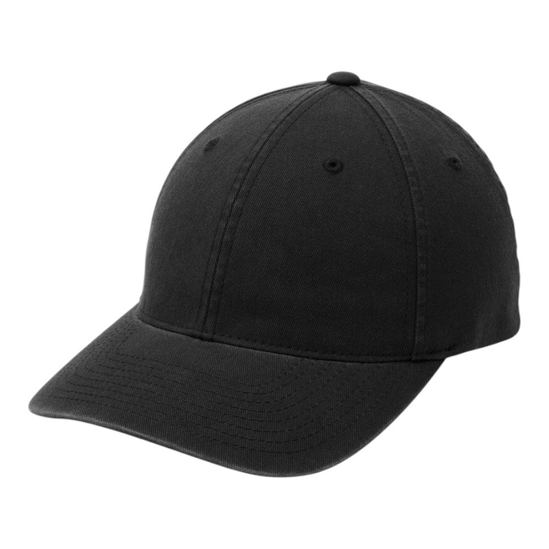 Port Authority C809 Flexfit Garment Washed Cap Black S/M