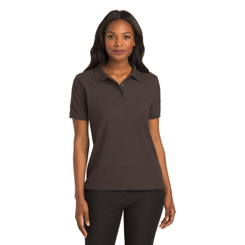 Port Authority L500 Ladies Silk Touch Polo – Coffee Bean Coffee Bean XS