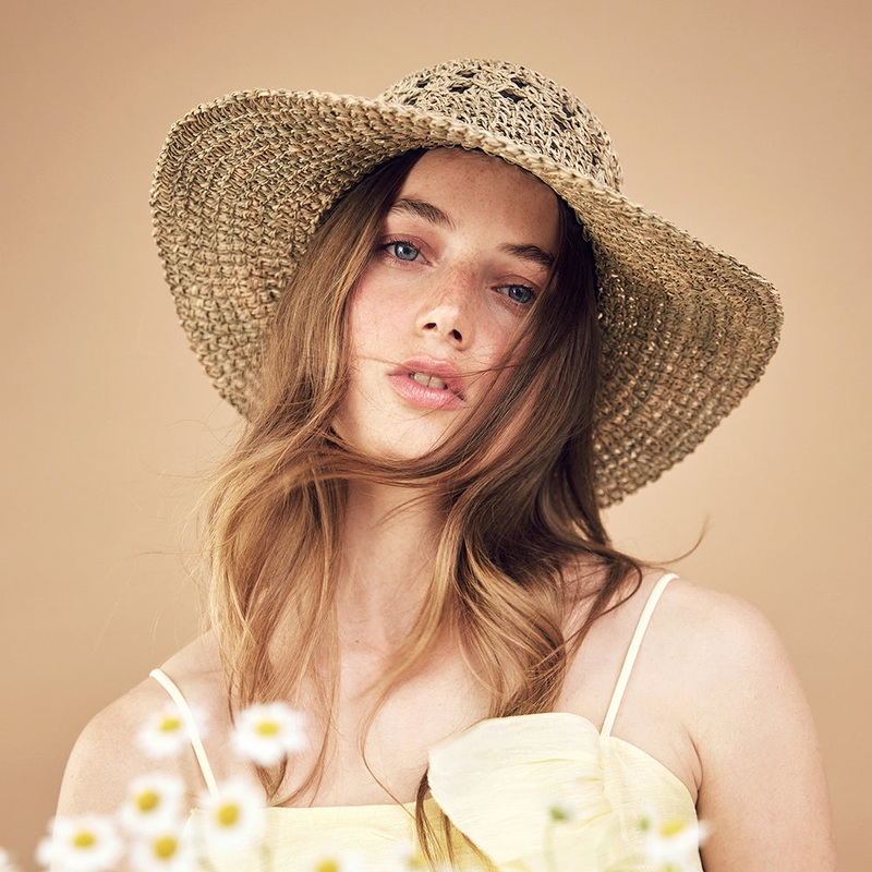 Seeberger Hats Crocheted Seagrass Straw Floppy Sun Hat – Natural 1-Size