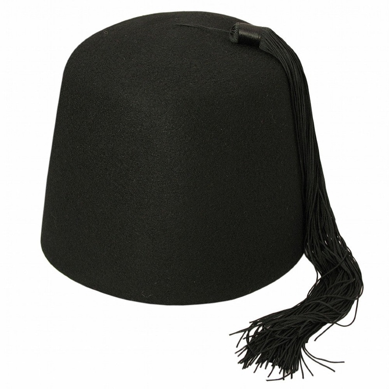 Village Hats Black Fez with Black Tassel Wholesale Pack Prepack