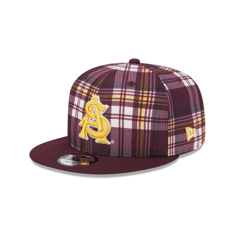 Arizona State Sun Devils Plaid 9FIFTY Snapback Hat One Size