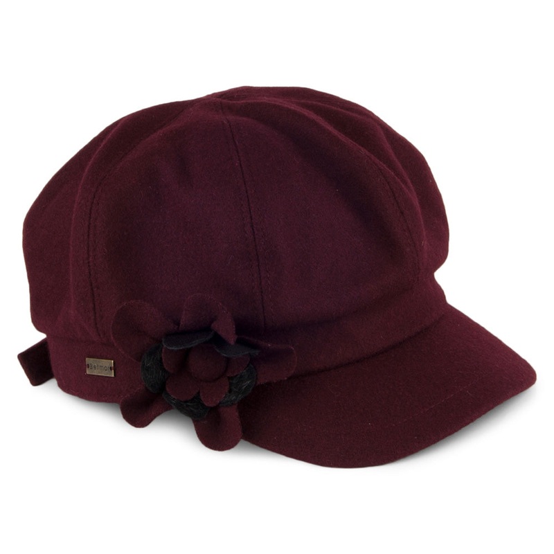 Betmar Hats Lydia Baker Boy Cap – Plum 1-Size