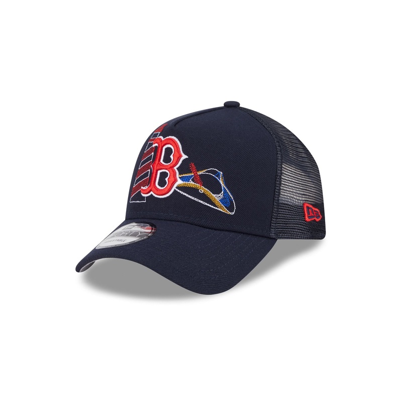Boston Red Sox State Stitch 9FORTY A-Frame Trucker Hat One Size