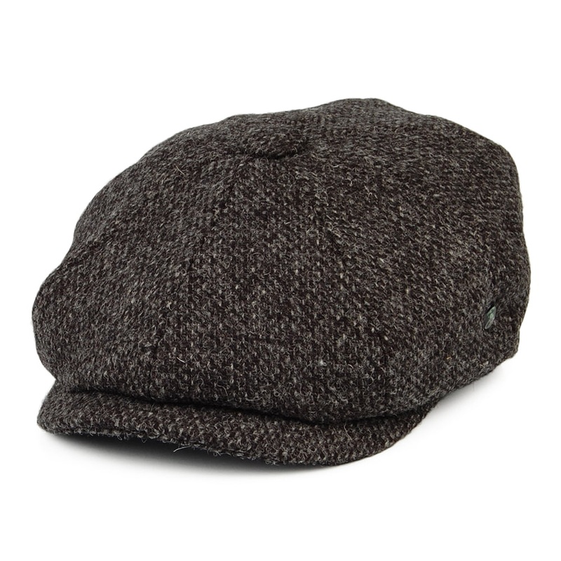 City Sport HARRIS TWEED Marl Deep Fit Newsboy Cap – Charcoal 55