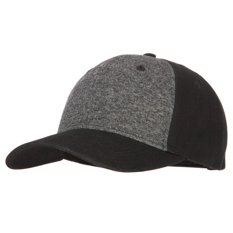 Deluxe Brushed Cotton Two Tone Twill Cap Heather Charcoal One Size