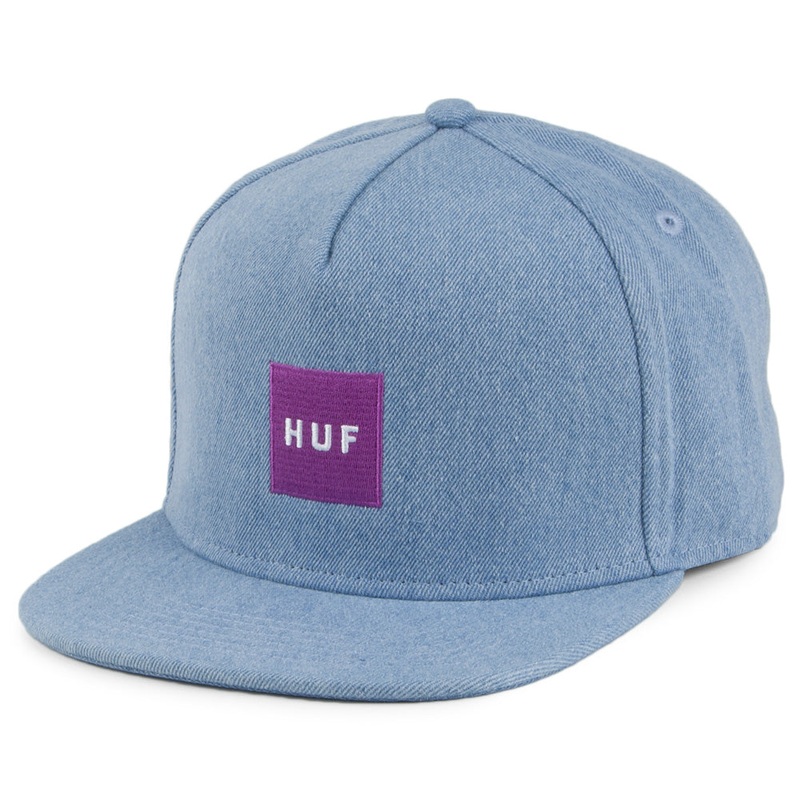 HUF Denim Box Logo Snapback Cap – Denim Adjustable