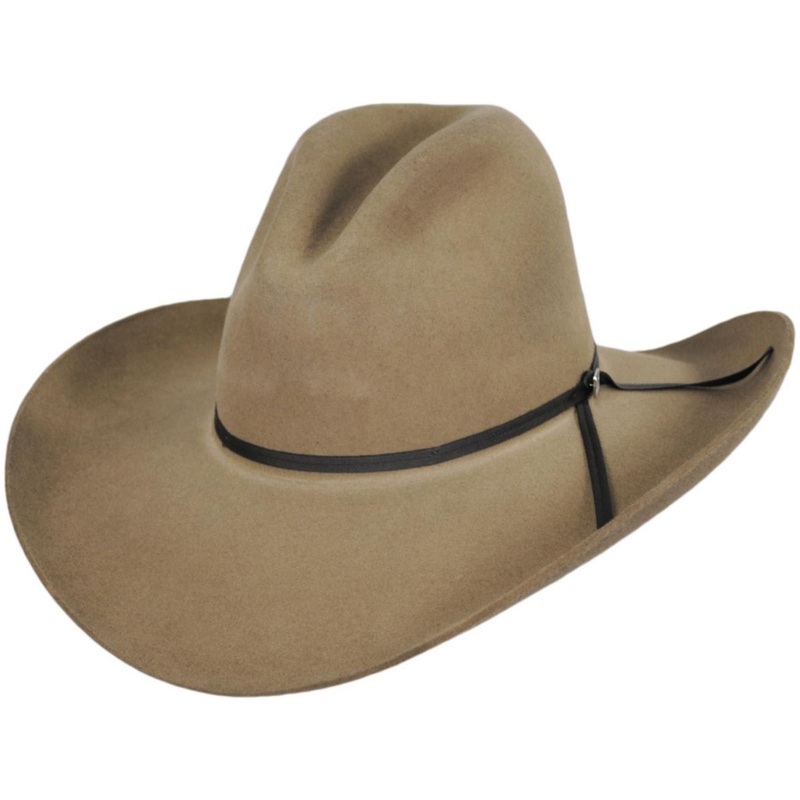 John Wayne Peacemaker Wool Felt Western Hat STONE 6 3/4