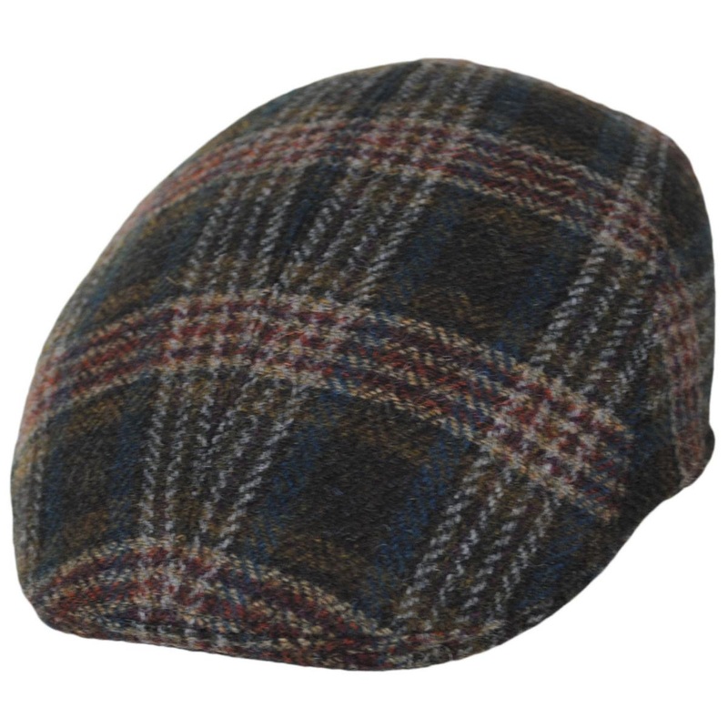 Magee Multi Check Wool Modern Ivy Cap DARK BLUE 56cm