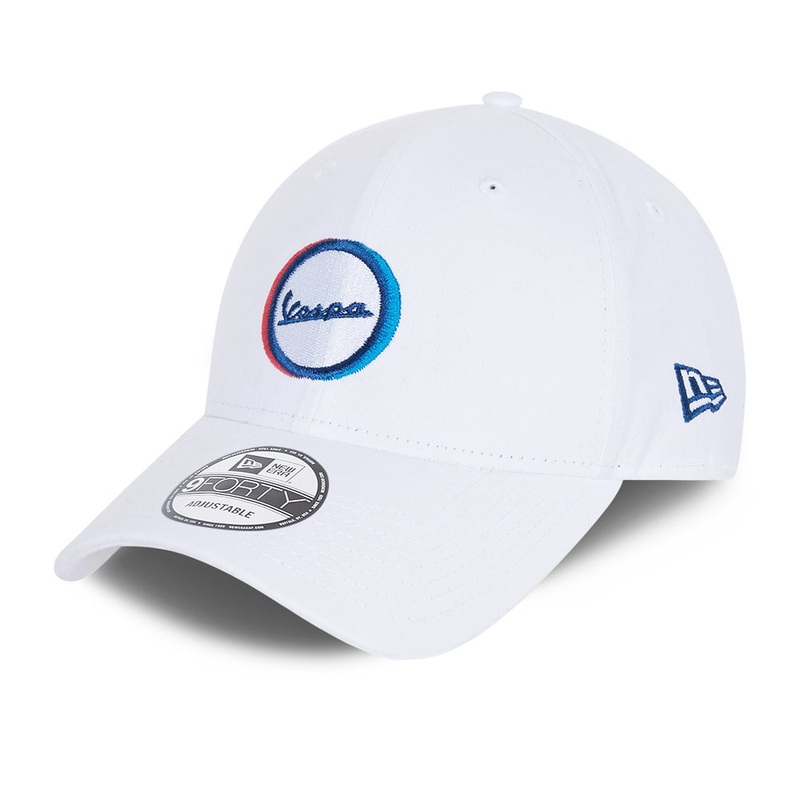 New Era 9FORTY Brushed Cotton Baseball Cap – Vespa – White Adjustable