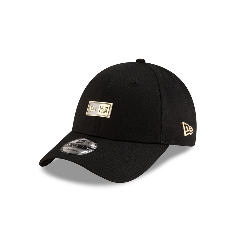 New Era Cap Badge Black 9FORTY Snapback Hat One Size