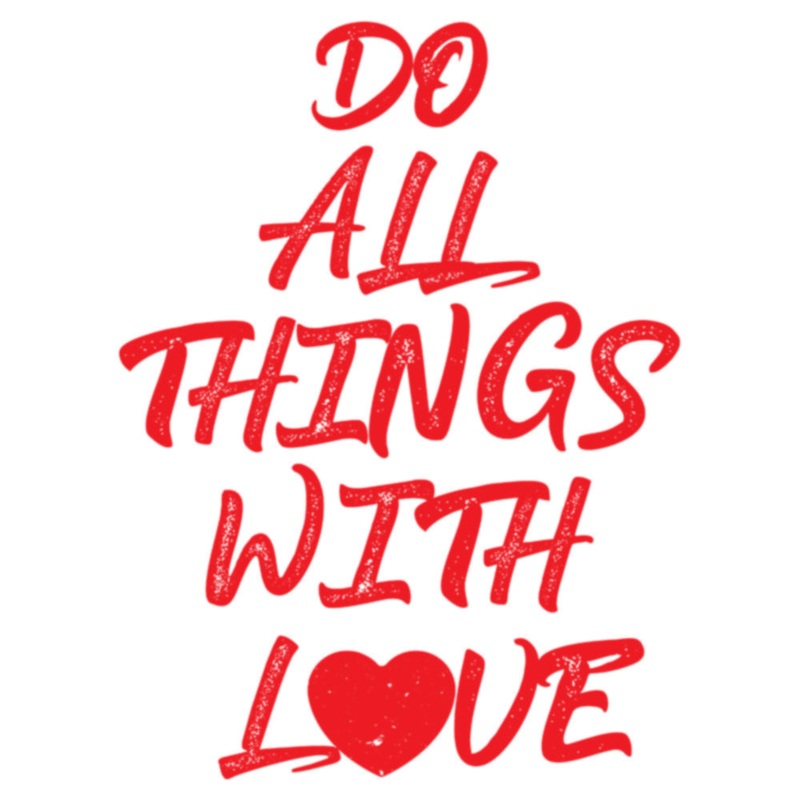 Red Do All Things with Love Default Title One Size