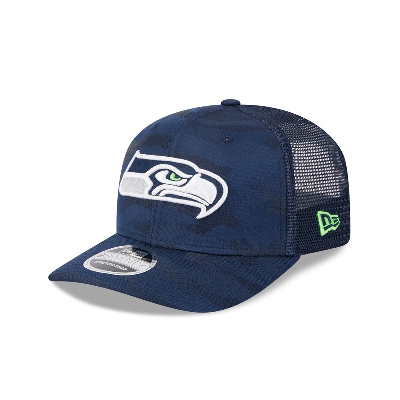 Seattle Seahawks Camo 9SEVENTY Trucker Stretch-Snap Hat One Size