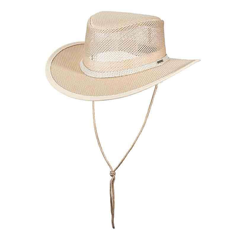 Stetson Hats Mesh Outback Hat for Men up to 2XL – Natural Natural Small