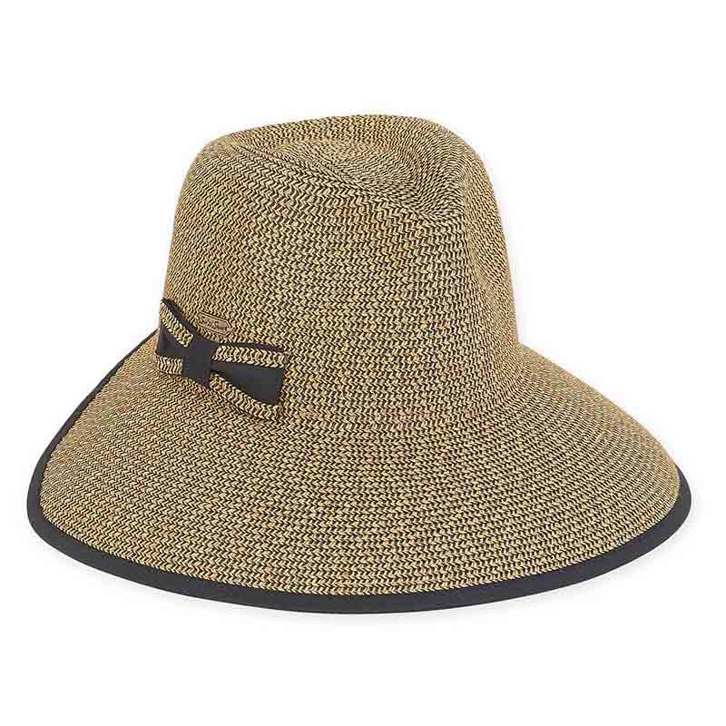 Backless Ponytail Hole Fedora Hat – Sun ‘N’ Sand Hat Black Tweed / Black M/L (58 cm)