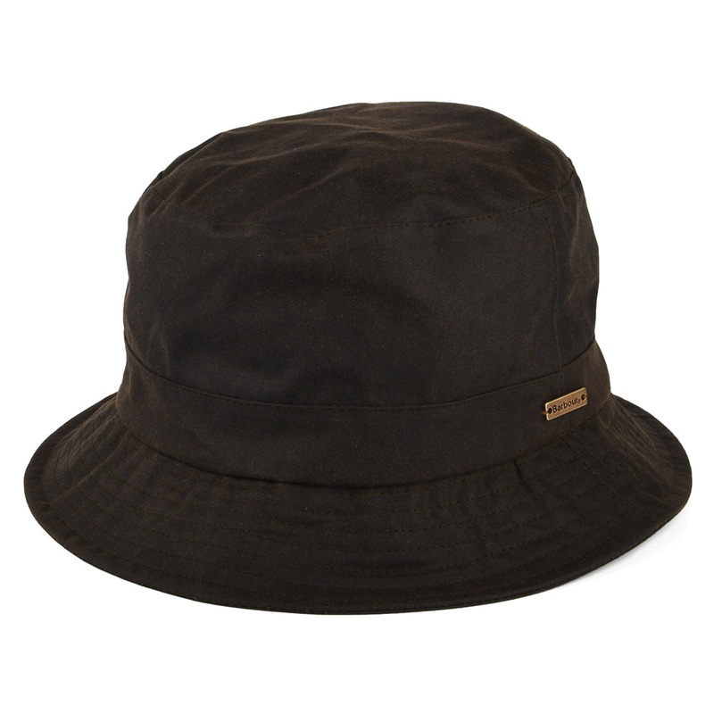 Barbour Hats Dovecote Waxed Cotton Bucket Hat – Olive Small/Medium