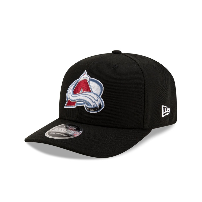 Colorado Avalanche Black 9SEVENTY Stretch-Snap Hat One Size