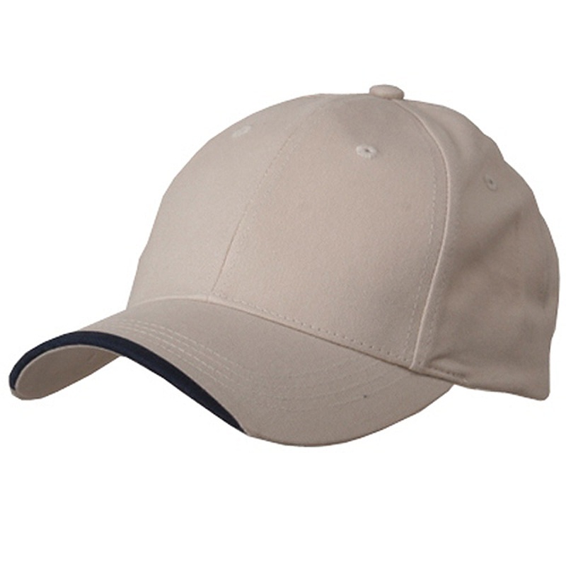 Deluxe Brushed Cotton Twill Caps Navy Gold One Size