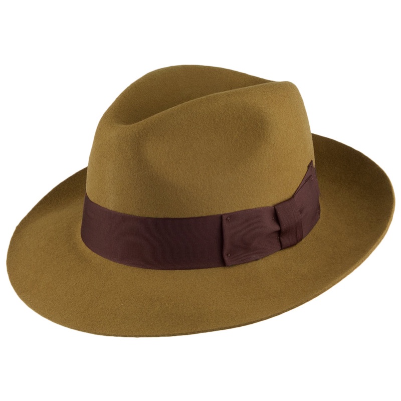Denton Hats Mayfair Wool Felt Fedora – Mustard 55