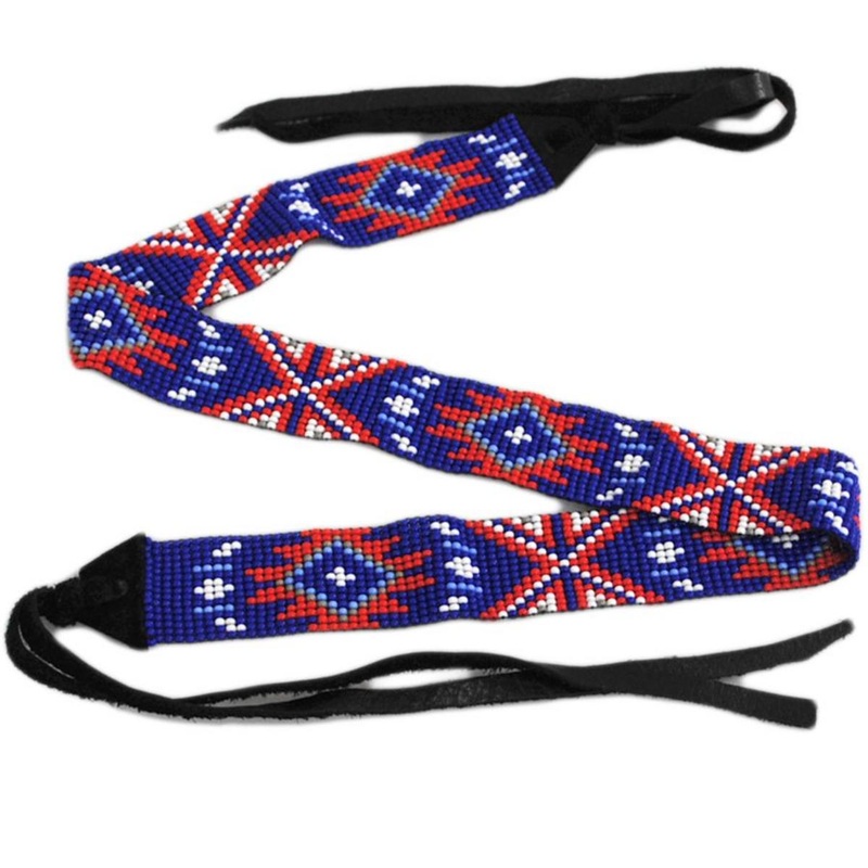 Diamond Burst Beaded Hat Band BLUE ADJUSTABLE