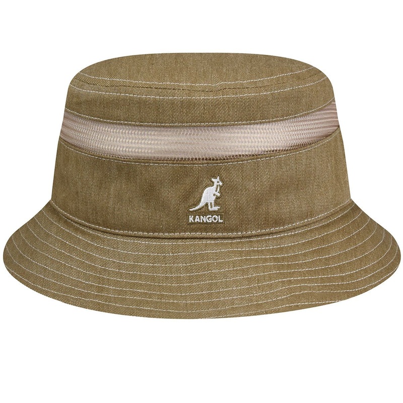 Distressed Cotton Mesh Bucket Black S/M
