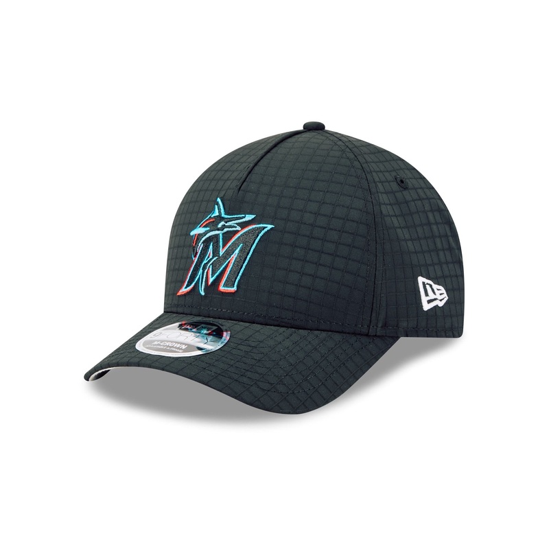 Miami Marlins Ripstop 9FORTY M-Crown A-Frame Snapback Hat One Size