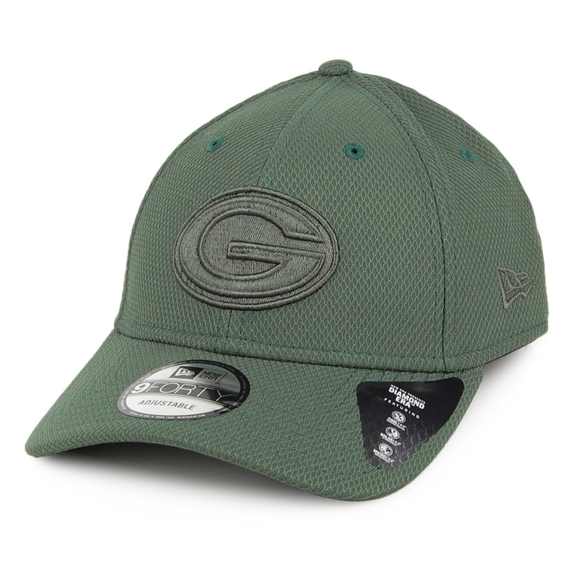 New Era 9FORTY Green Bay Packers Baseball Cap NFL Mono Team Colour – Green Adjustable