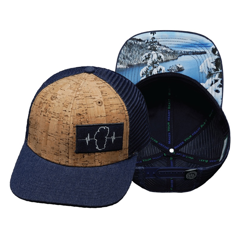Tahoe Hat – Baseball Hat Fit – Cork – Navy – Trucker Mesh