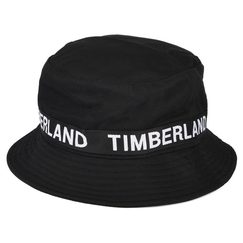 Timberland Hats Bold Logo Bucket Hat – Black Small/Medium