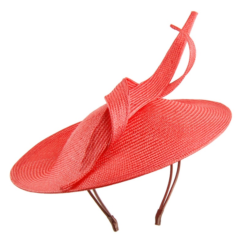 Whiteley Hats Marian Straw Disc Fascinator – Orange 1-Size