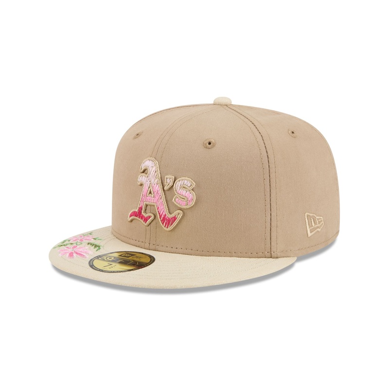 Athletics Hand Stitched Floral 59FIFTY Fitted Hat 7