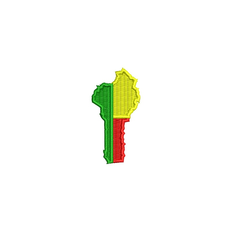 Benin Map Flag Default Title One Size