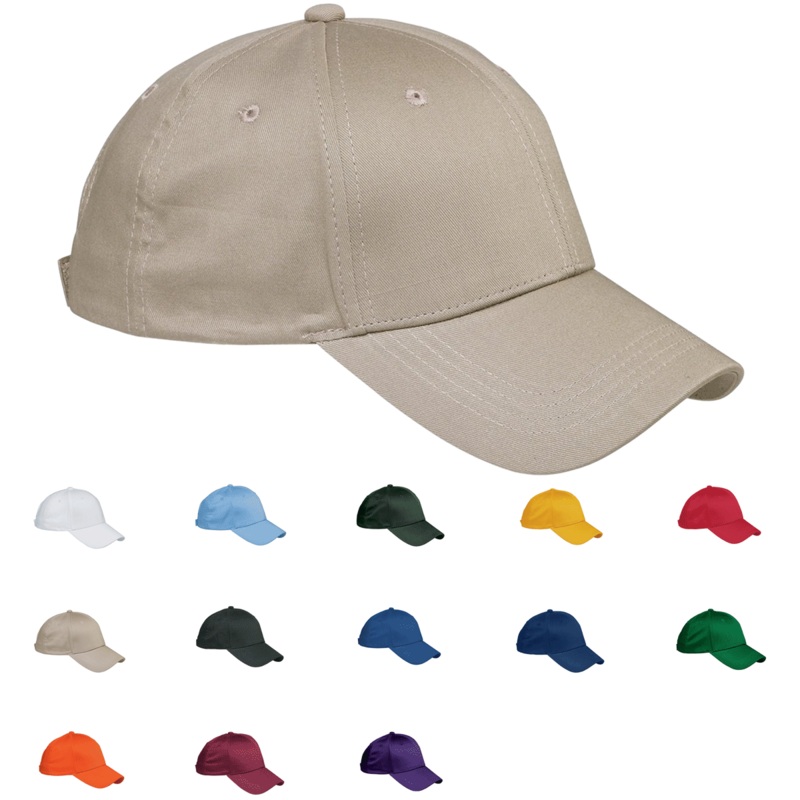 Big Accessories BX020 6-Panel Structured Twill Cap Black
