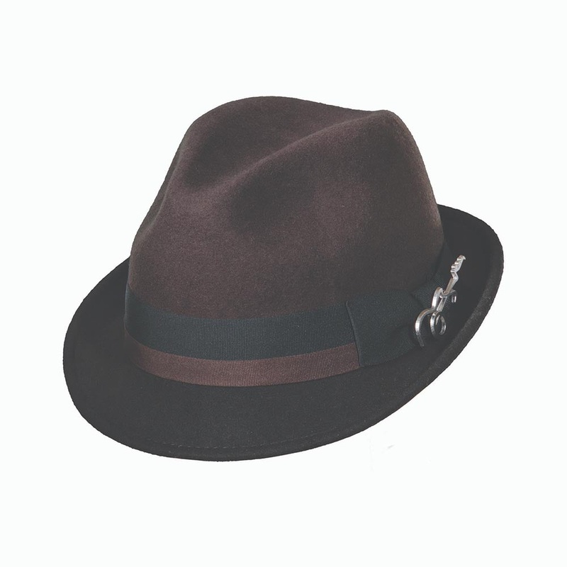 Bogart Wool Felt Fedora with Guitar Pin – Carlos Santana Hats Brown Large (59 cm)