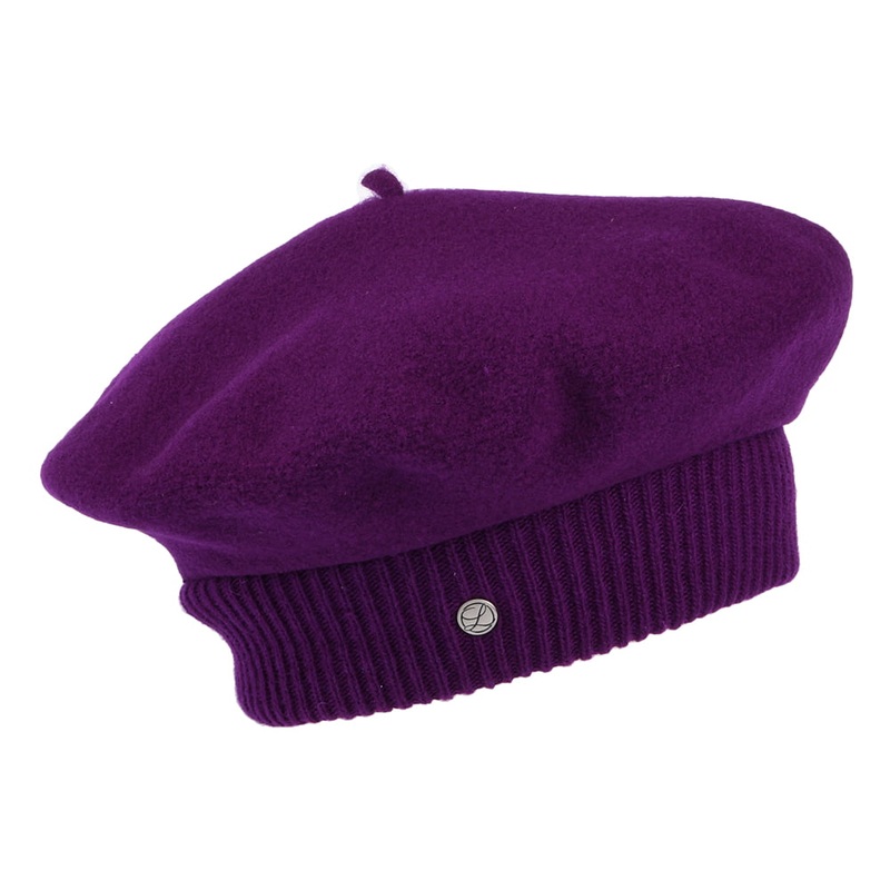 Hritage par Laulhre Hats Parisienne Merino Wool Beret – Plum 1-Size