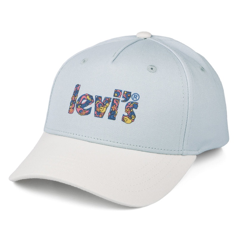 Levi’s Hats Womens Graphic Baseball Cap With Blank Tab – Light Blue Adjustable