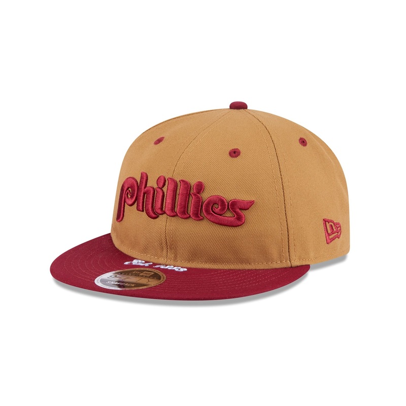 Philadelphia Phillies Wheat Retro Crown 9FIFTY Snapback Hat One Size