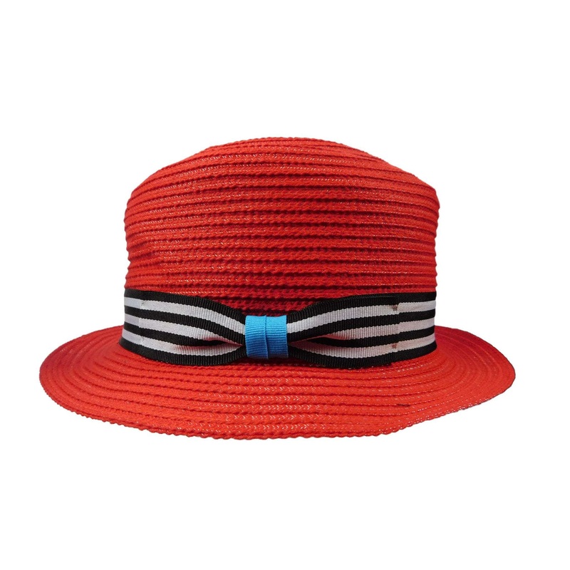 Summer Porkpie Hat Coral