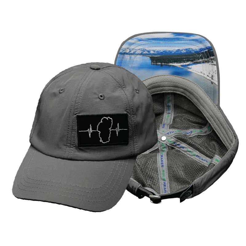 Tahoe Hat – Dad Hat – Gray – Fabric Back