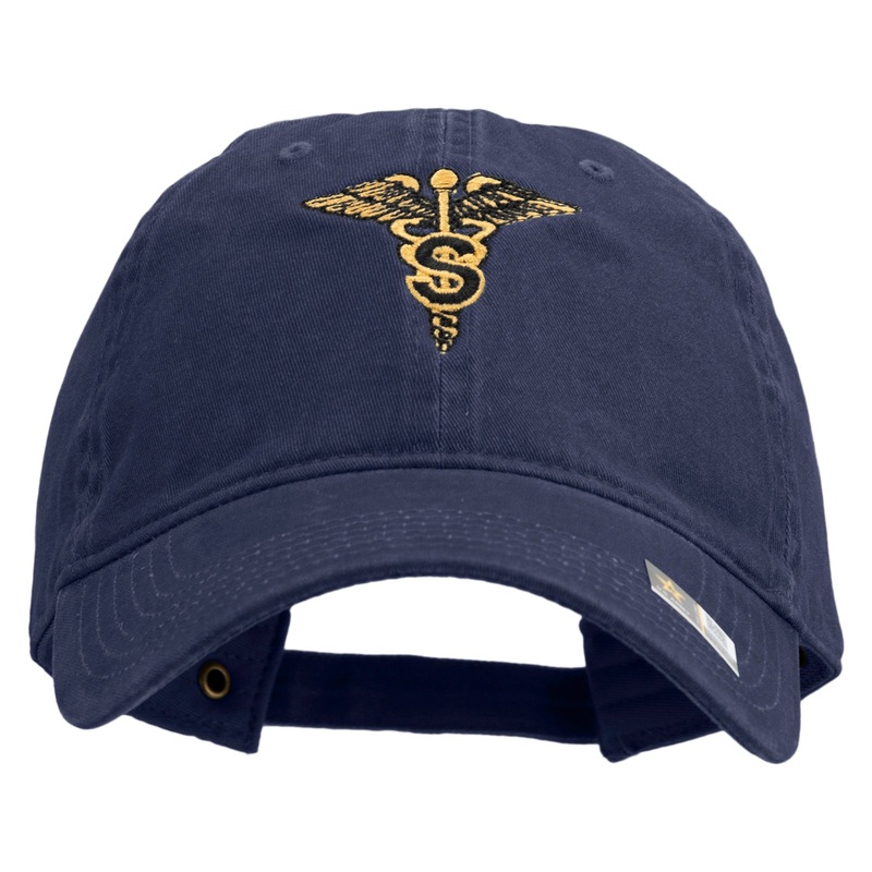 U.S. Army Specialist Corps Embroidered Washed Solid Pigment Dyed Cotton Twill Brass Buckle Cap Navy One Size