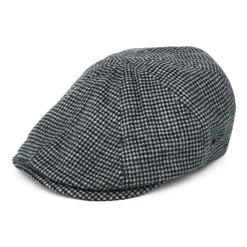 Bailey Hats Finnegan Houndstooth Wool Blend Newsboy Cap – Black-Multi S
