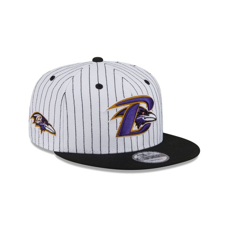 Baltimore Ravens Deceptor Pinstripe 9FIFTY Snapback Hat One Size