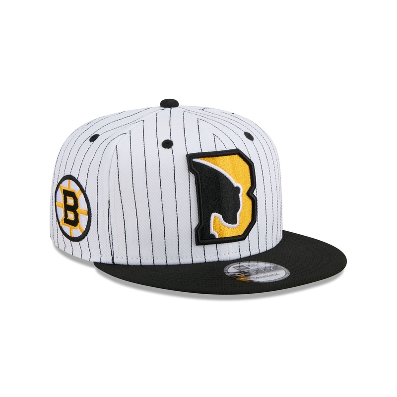 Boston Bruins Deceptor Pinstripe 9FIFTY Snapback Hat One Size