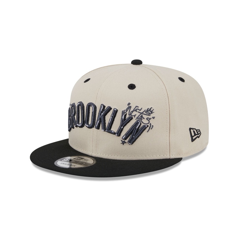 Brooklyn Nets Team Art 9FIFTY Snapback Hat One Size