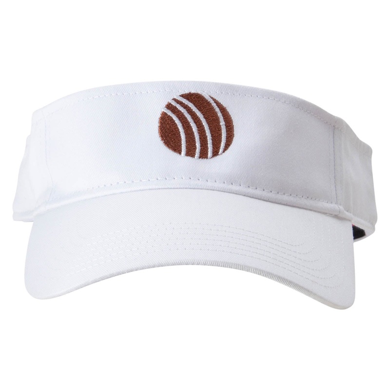 Chocolate Truffles Embroidered Cotton Twill Sun Visor White One Size