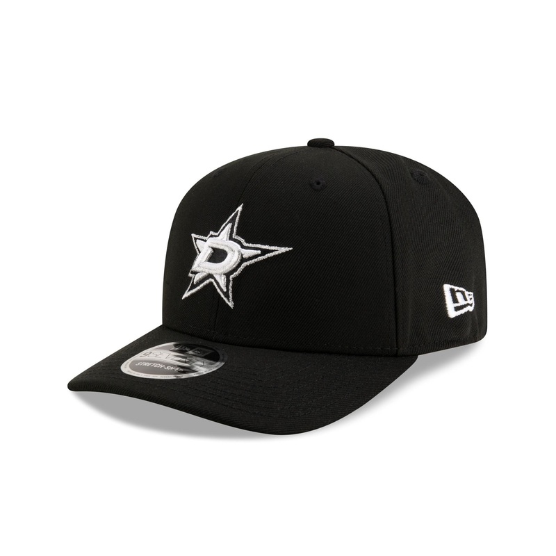 Dallas Stars Black 9SEVENTY Stretch-Snap Hat One Size