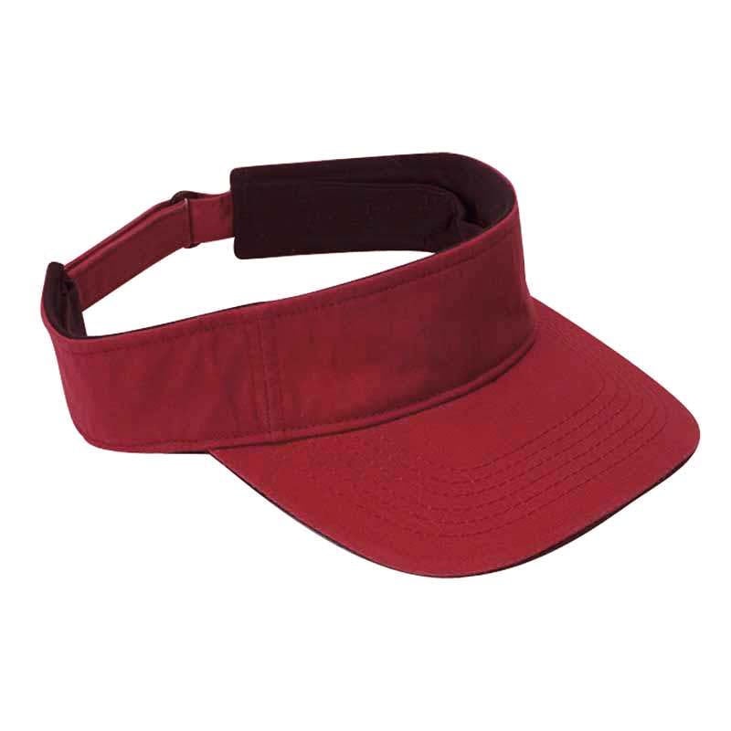 DPC Men’s Twill Sun Visor with Piping Burgundy/Navy