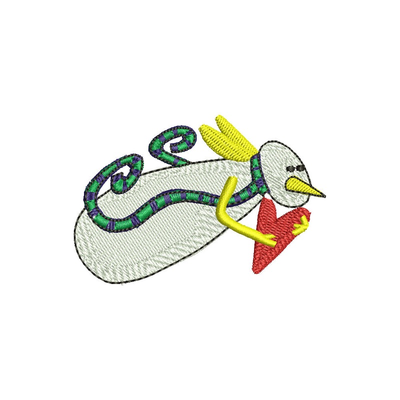 Flying Snowman Heart Symbol Default Title One Size