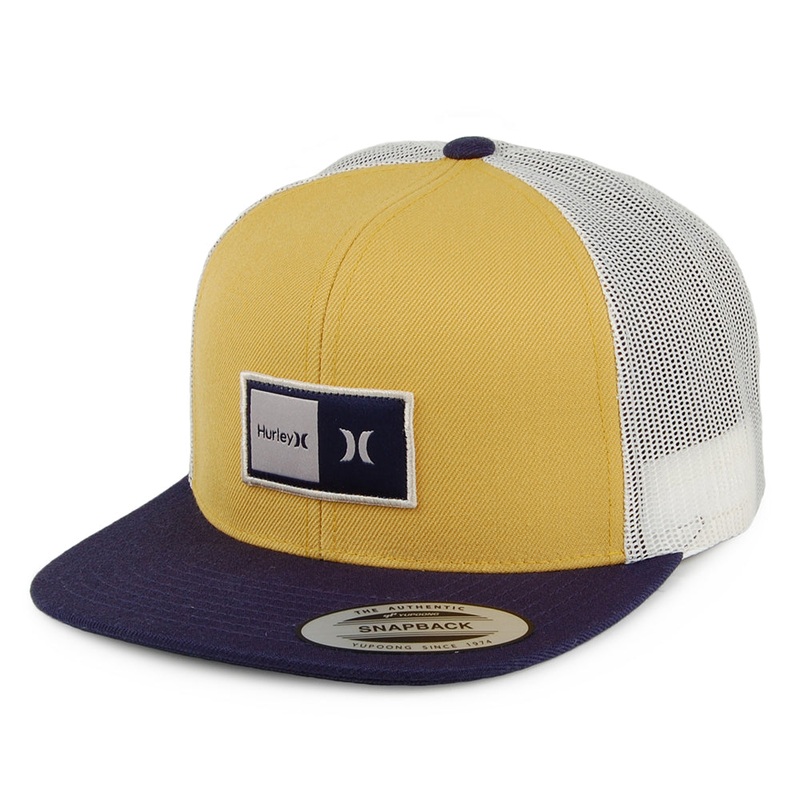 Hurley Hats Natural Trucker Cap – Mustard-Black Adjustable